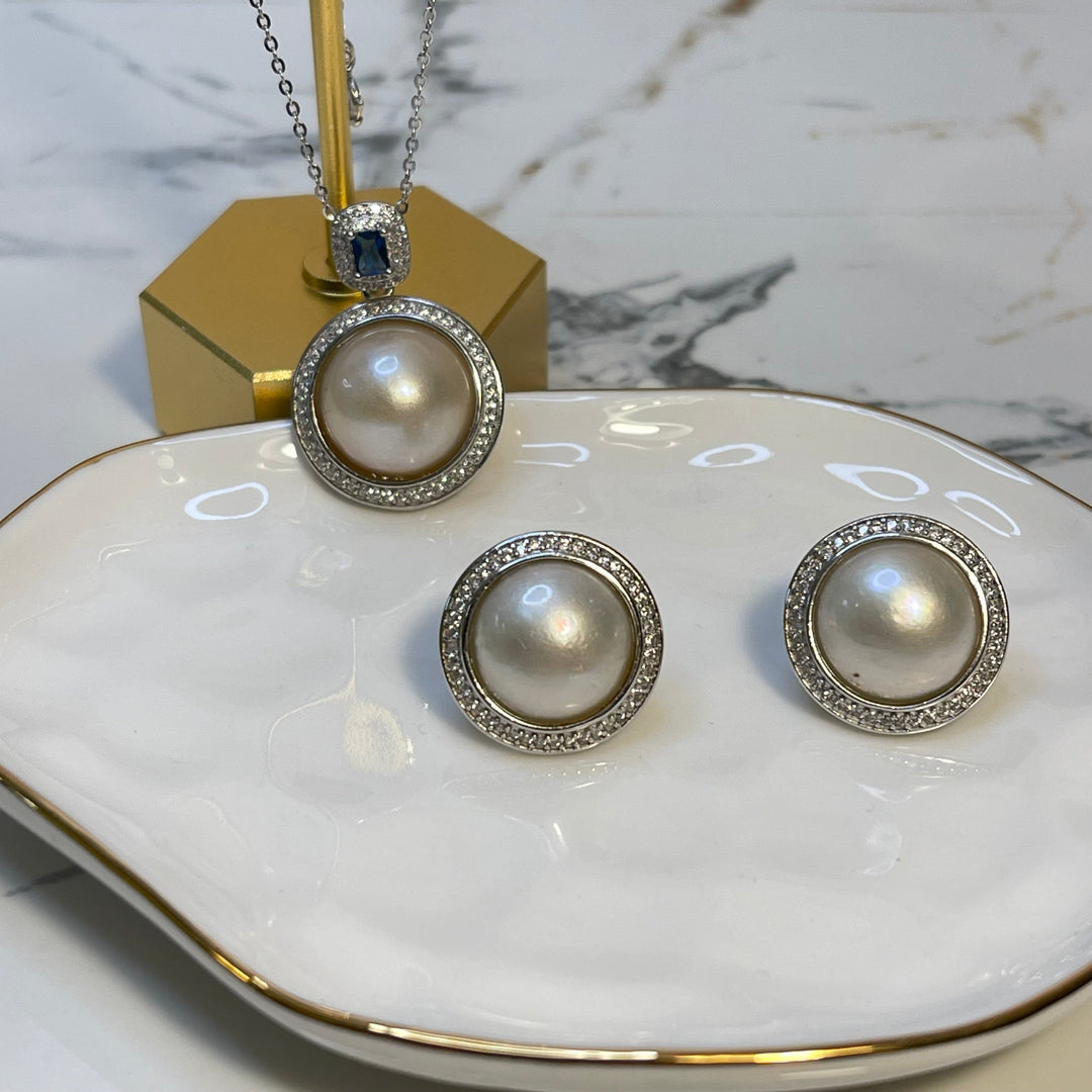 Freshwater Mabe Pearl Earrings