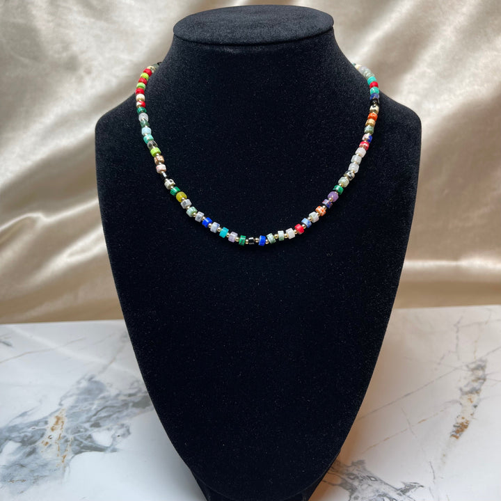 Rainbow Quartz Beaded Necklace