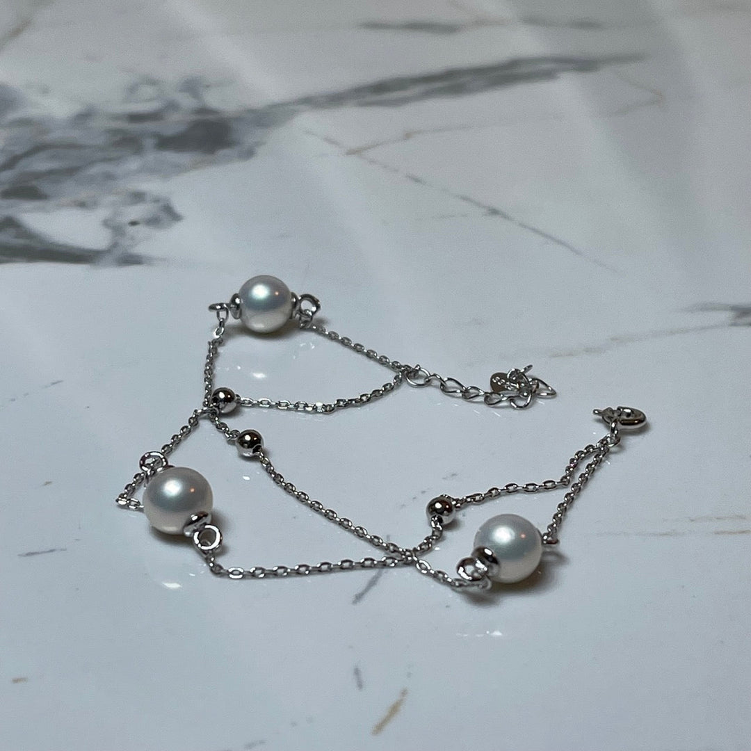 Silver Freshwater Pearl Bracelet