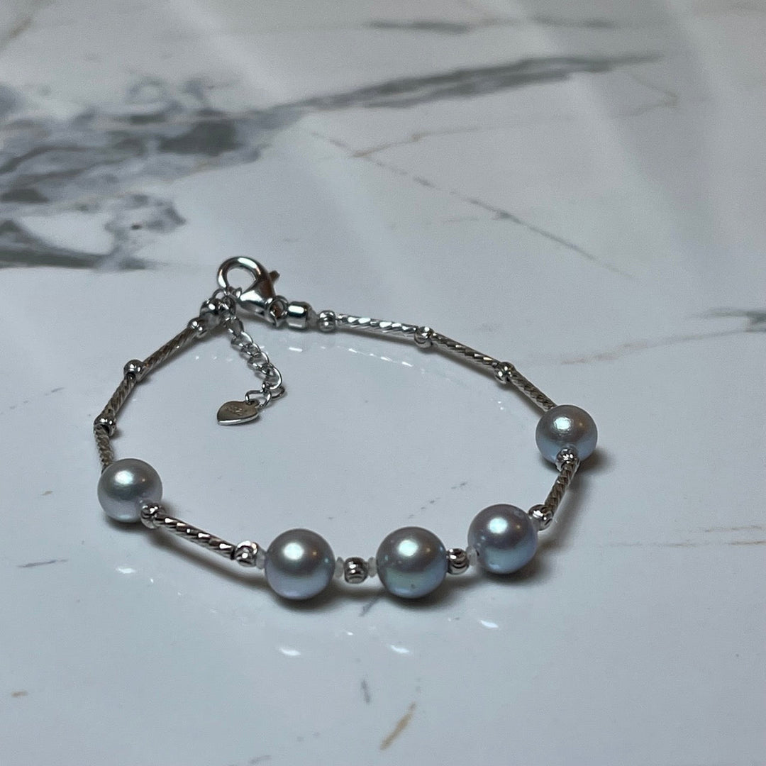 Silver Akoya Pearl Bracelet